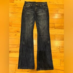 7 For All Mankind Dark Wash Boot Cut Jeans